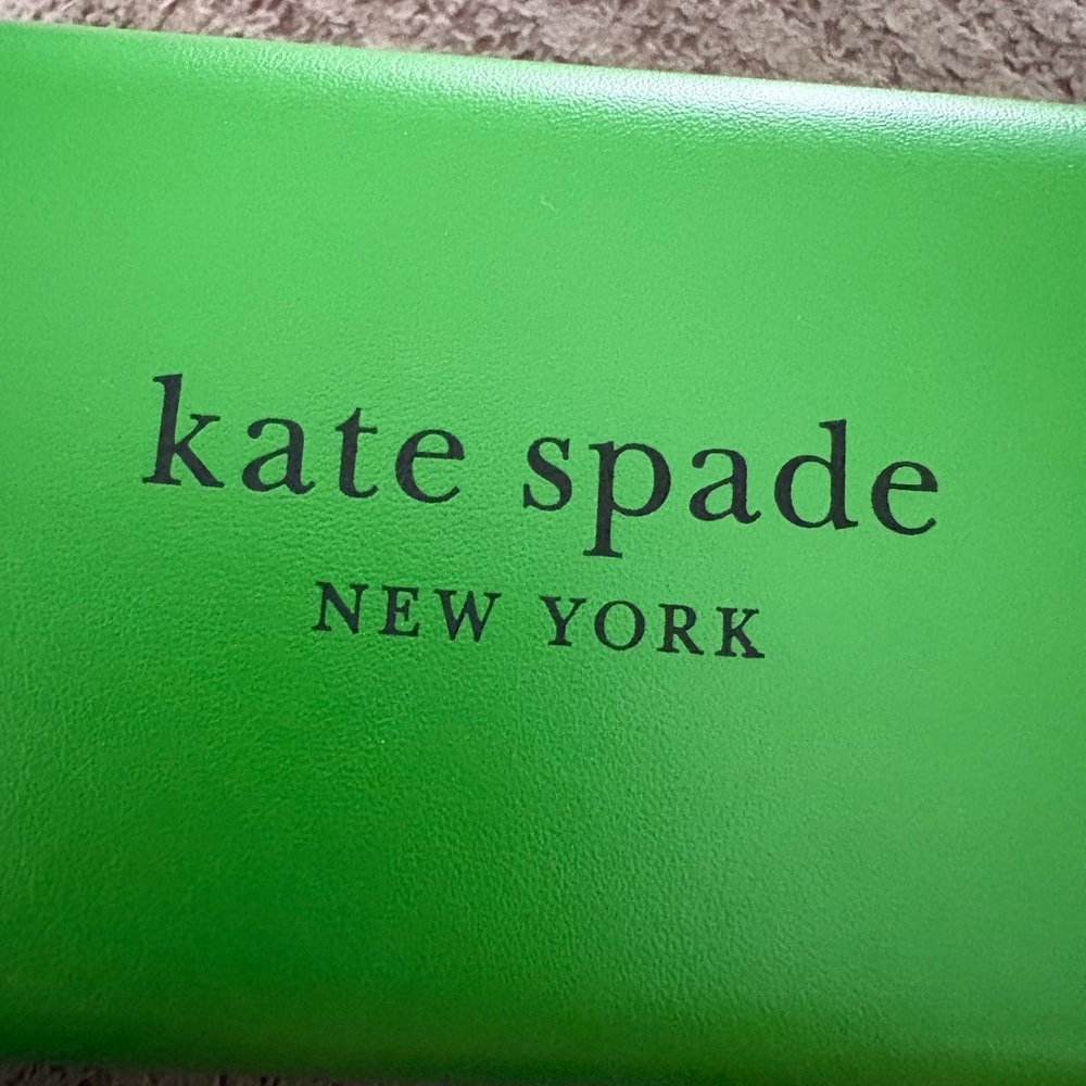 Kate Spade ♠️ Black Glitter Oval Sunglasses with Dark Lenses NEW - Picture 7 of 8